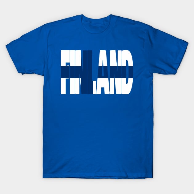 Finland flag stencil T-Shirt by Kuni Art